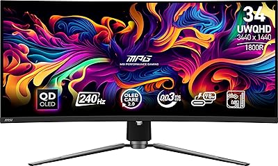 MSI MPG 341CQPX 34-inch Curved OLED Gaming Monitor