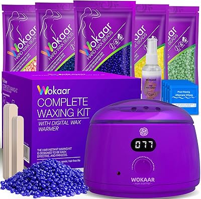 Wokaar Full Body Waxing Kit for Sensitive Skin, 17.6oz