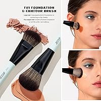 Jessup Face Makeup Brushes Set T503 - 3pcs Blue — image 3