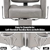 BarberPub Barber Chair Reclining Salon Chair 8132 (Silver Grey) — image 8