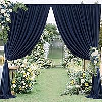 NSSONBEN 10ft x 10ft Navy Blue Backdrop Curtains, 2 Panels 5x10ft — image 4