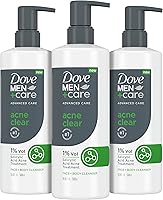 Dove Men+Care Acne Clear Cleanser 16.9oz 3-Pack — image 1