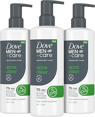 Dove Men+Care Acne Clear Cleanser 16.9oz 3-Pack