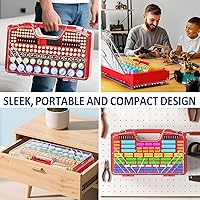 RESGKZE Battery Organizer Storage Holder Box Case with Tester — image 7