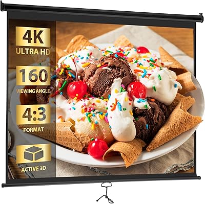 SUPER DEAL 72" 4:3 HD Projection Screen