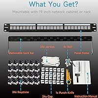 Lysymixs Cat6 Patch Panel 24 Port with Keystone — image 7