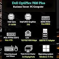 Dell OptiPlex 7020 Plus Tower Desktop PC, 14th Gen Intel Core i7-14700, 64GB RAM, 2TB SSD — image 2