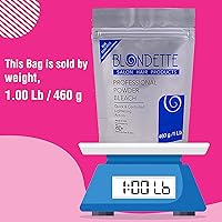 Blondette Salon Professional Dust-Free Blue Hair Powder Bleach 460g + Peroxide Creme 1L — image 2