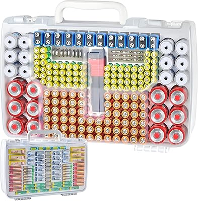 Xuerdon Battery Organizer Storage Case with Tester