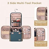Hanging Toiletry Bag & Makeup Bag for Women with Jewelry Organizer — image 6