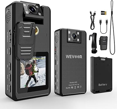 Wevoor A53 Mini Pocket Body Camera 64GB