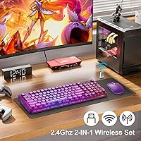 BAIHUAFRU Wireless Backlit Keyboard and RGB Mouse Combo — image 2