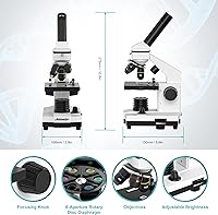 Aomekie AO1003 64X-160X-640X Biological Compound Microscope — image 7
