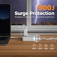 TESSAN Surge Protector Power Strip 25FT with 4 Outlets & 3 USB Ports — image 2
