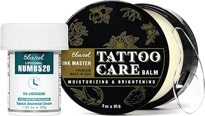 Ebanel 5% Lidocaine Numbing Cream & Tattoo Aftercare Balm 3oz