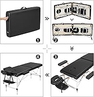 Yaheetech Portable Massage Table 24 inch Width Black — image 6