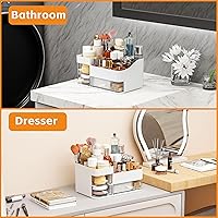 Cq Acrylic White Makeup Organizer with Drawers — image 2