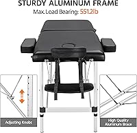 Yaheetech Portable Massage Table 24 inch Width Black — image 5