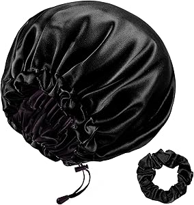 RedJoe 22 Momme 100% Mulberry Silk Bonnet Hair Wrap (Black) Review