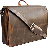 Rustic Town Leather Messenger Bag for Men 14″ Laptop Bag — image 1