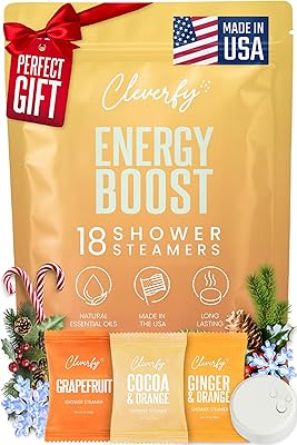 Cleverfy Citrus Shower Steamers – Energy Boost Pack (18 Tablets)