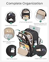 BAGSMART Womens Backpack Carry On Flight Approved 17.3″ Laptop Travel Backpack — image 2