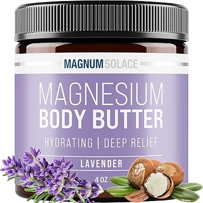 Magnum Solace Magnesium Body Butter with Lavender, 8oz