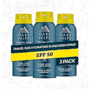 Oars + Alps Hydrating Sunscreen Spray SPF 50, 5.61oz Review