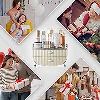 LAMU Makeup Organizer with 2 Drawers, White — image 7