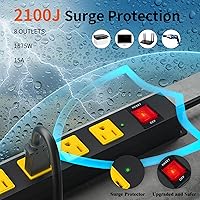 Plug'n 8 Outlet Power Strip with 2100J Surge Protection — image 2