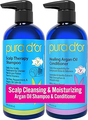 PURA D'OR Scalp Therapy Shampoo & Conditioner Set 16oz