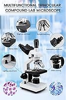 Crspexil 40X-5000X Compound Trinocular Microscope with 5MP Camera — image 2