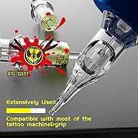 BIGWASP 50pcs Assorted Disposable Cartridge Tattoo Needles Round Shader — image 4