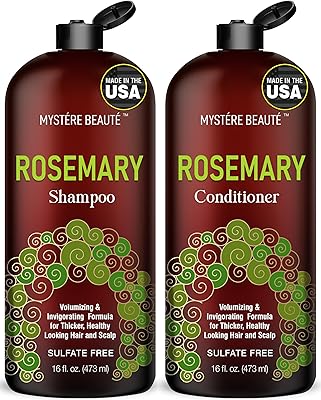 MYSTÉRE BEAUTÉ Rosemary Shampoo and Conditioner Set 16 fl oz