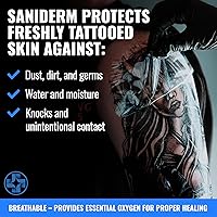Saniderm Original Tattoo Aftercare Bandage 6 in x 8 in (25 Sheets) — image 5