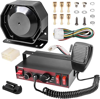 Winsgor 200W Police Siren for Car with Handheld Microphone