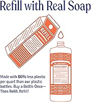 Dr. Bronner's Tea Tree Pure-Castile Liquid Soap 32oz + Refill — image 2
