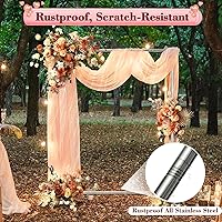 DEROFIT Wedding Arch Backdrop Stand 7FT x 4FT Stainless Steel — image 4
