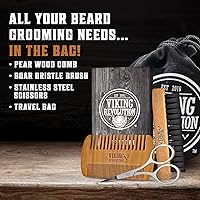 Viking Revolution Beard Brush and Comb Set with Peppermint Eucalyptus Beard Wash and Conditioner — image 2