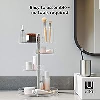 Umbra Pirouette Cosmetic Organizer, Large Capacity - Clear/Nickel — image 6