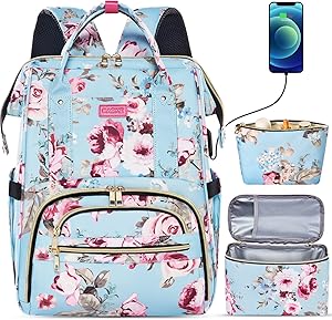 Kaome 15.6 Inch Laptop Backpack with Insulated Lunch Bag Review