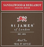 St James of London Sandalwood & Bergamot Shave Cream, 5.07oz — image 2