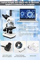 Crspexil 40X-5000X Compound Trinocular Microscope with 5MP Camera — image 4