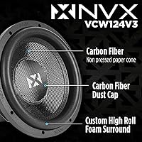 NVX VCW124v3 12″ 2400 Watt Dual 4-Ohm Car Subwoofer — image 3