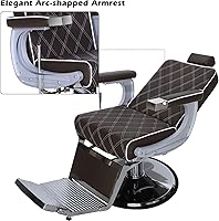 BarberPub Heavy Duty Vintage Barber Chair 3825 - Brown — image 5