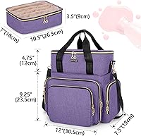 BAFASO Double Layer Nail Polish Organizer, Purple — image 6