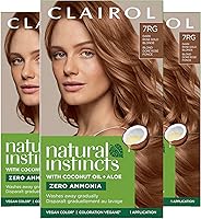 Clairol Natural Instincts Demi-Permanent Hair Dye 7RG Dark Rose Gold Blonde, Pack of 3 — image 1