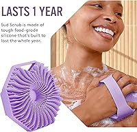 Sud Scrub Antimicrobial Silicone Body Scrubber, Purple — image 4
