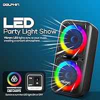 Dolphin SP-2120RBT 12″ Dual Party Speakers — image 6