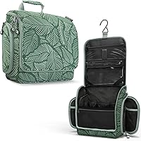 VENTURE 4TH Hanging Travel Toiletry Bag - Green Leaves — image 1